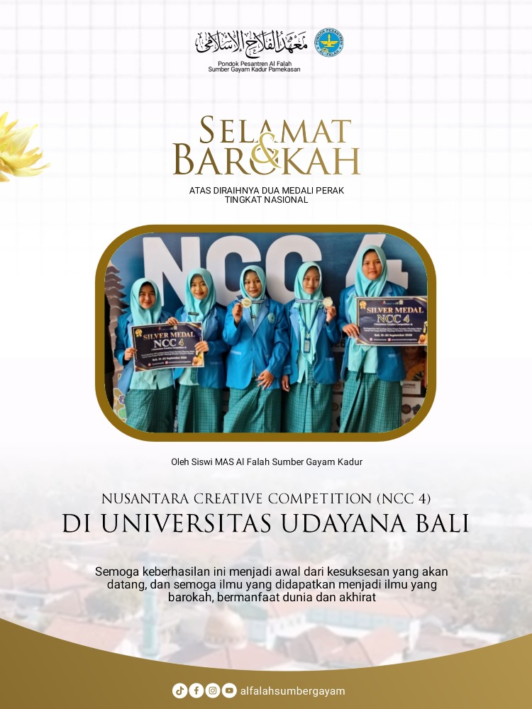 1. l'adatun Nufus 2. Mufidatus Solihah  3. Naura Nawalia Malika dan 1. Faiqatul Himmah  2. Amrina Rahma Apriani